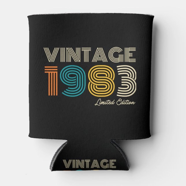 Vintage 1983 Limited Edition 40th Birthday  Can Cooler (Front)