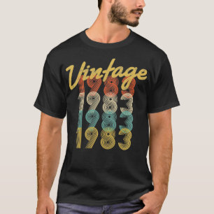 Vintage 1983 Retro Pop Born In 1983 39 Yrs Old 39t T-Shirt
