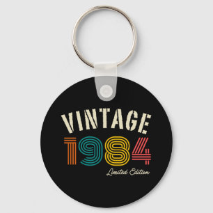 Vintage 1984 40th Birthday Key Ring