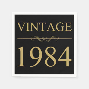 Vintage 1984 40th Birthday Napkin