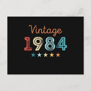 Vintage 1984 40th Birthday Retro Gift 40 year old Postcard