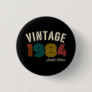 Vintage 1984 41st  Birthday 3 Cm Round Badge