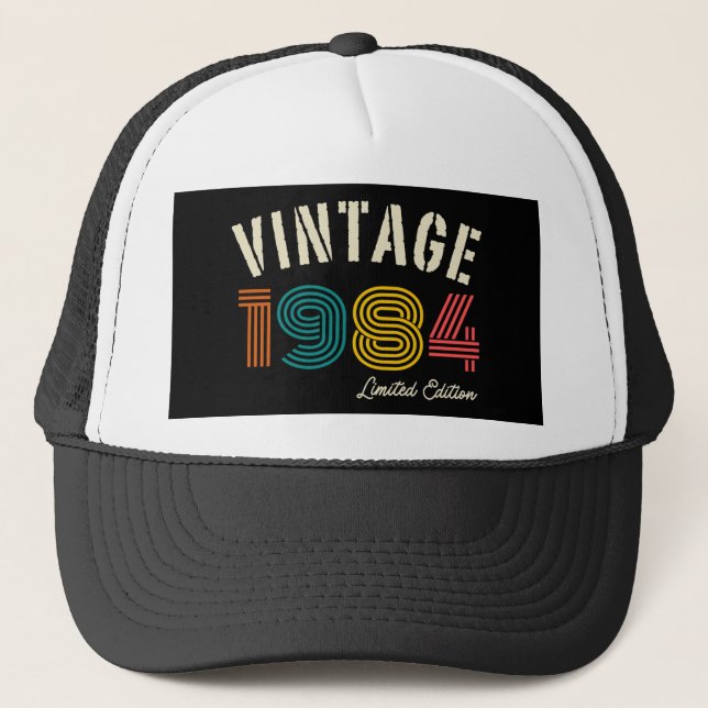 Vintage 1984 41st  Birthday Trucker Hat (Front)