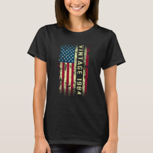 Vintage 1984 American Flag 39 Year Old 39th Birthd T-Shirt