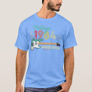 Vintage 1984 Birthday gifts, Guitar lovers 38th Bi T-Shirt