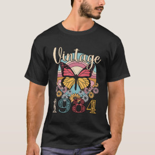 Vintage 1984 Butterfly 1984 Birthday Gifts 39Th Bi T-Shirt