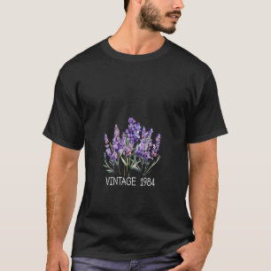 Vintage 1984 Cute Lavender Flowers 40th Birthday A T-Shirt