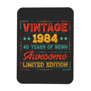  Vintage 1984 Made in 1984 40th Birthday 40 Years  Magnet