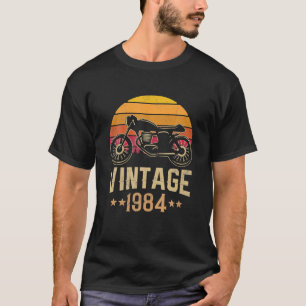 Vintage 1984 Retro Cafe Racer Motorcycle 37th T-Shirt