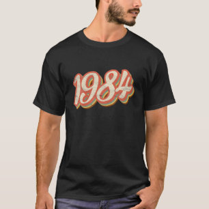 Vintage 1984 Text 40th Birthday Retro 40 Year Old T-Shirt