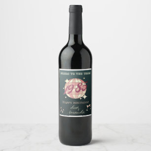 Vintage 1985 39th 40th birthday party Invitation Wine Label