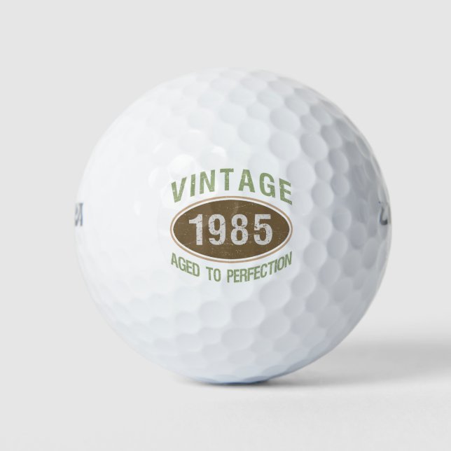 Vintage 1985 40th Birthday Golf Balls (Front)