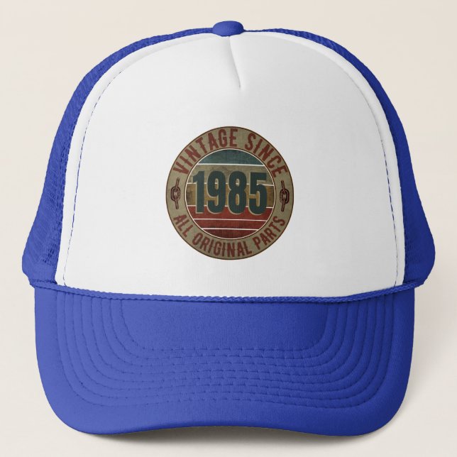 VINTAGE 1985 BIRTHDAY GIFT TRUCKER HAT (Front)