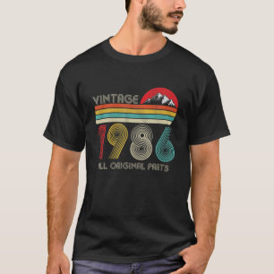 Vintage 1986 All Original Parts 35 Years Old 35Th T-Shirt
