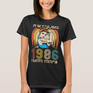 Vintage 1986 birthday for women 36 Years Old Birth T-Shirt