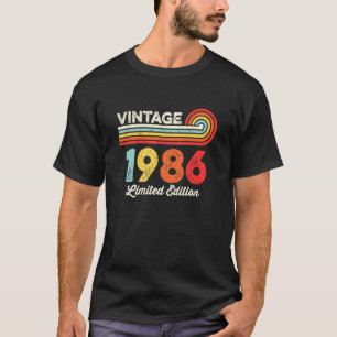 Vintage 1986 Birthday  Men Women Born In 1986 T-Shirt