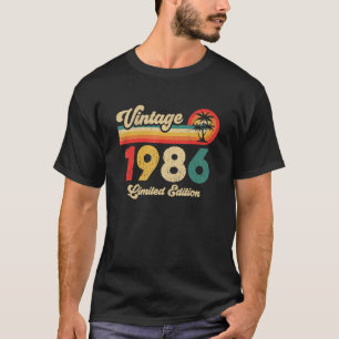 Vintage 1986 Birthday Men Women Retro Legend Since T-Shirt