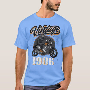 Vintage 1986 born in 1986 36th biker motorcycle T-Shirt