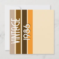 Vintage 1986 Retro Stripes Brown Tan Vintage 