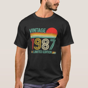 Vintage 1987 35th Birthday Decorations Men Women T-Shirt