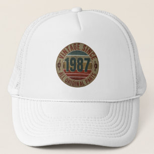 VINTAGE 1987 BIRTHDAY GIFT TRUCKER HAT