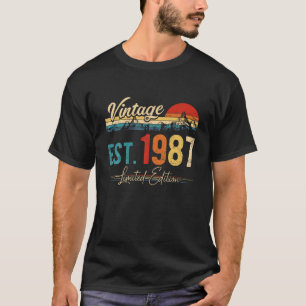 Vintage 1987 Retro 35 Years Of Being Awesome 35Th T-Shirt