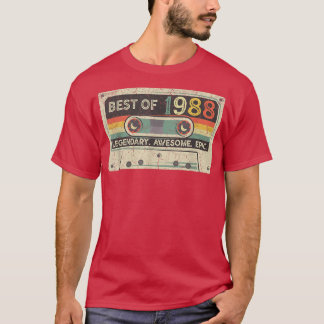Vintage 1988 Limited Edition Cassette Tape 34th Bi T-Shirt