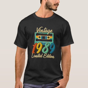 Vintage 1989 Awesome 33 Years Old Retro 33Rd Birth T-Shirt