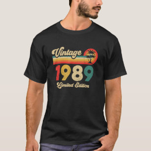 Vintage 1989 Birthday Men Women Retro Legend Since T-Shirt