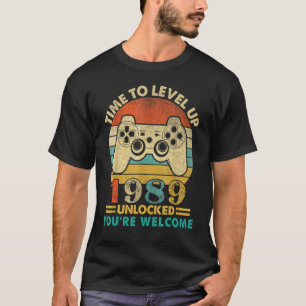 Vintage 1989 Funny 33 Years Old Video Gamer 33th B T-Shirt