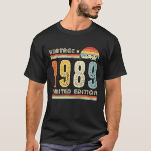 Vintage 1989 Made in 1989 33rd Birthday  33 Years  T-Shirt