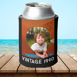 Vintage 1990 Funny Birthday Favours Personalised Can Cooler
