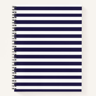 Vintage 1990s Nautical Navy Stripes Notebook