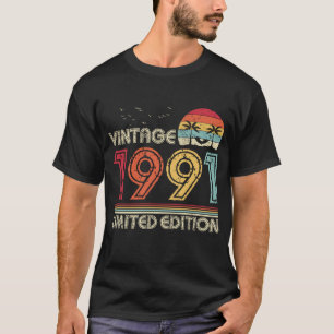 Vintage 1991 Limited Edition 33rd Birthday Gift T-Shirt