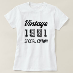 Vintage 1991 Special Edition Birthday Anniversary T-Shirt
