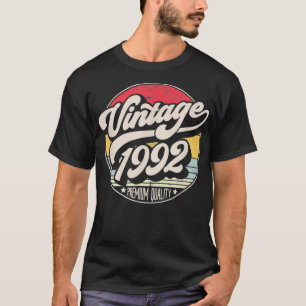 Vintage 1992 29th Birthday, Retro Sunset Style Des T-Shirt