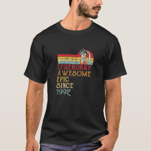 Vintage 1992 Birthday Legendary Awesome Epic Since T-Shirt