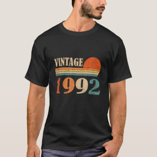 Vintage 1992 Funny 30 Years Old Kids Men Women 30T T-Shirt