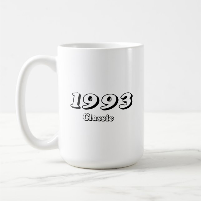 Vintage 1993 Classic Retro Design Coffee Mug (Left)