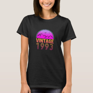 Vintage 1993 Retrowave Synthwave Vaporwave Sunset T-Shirt
