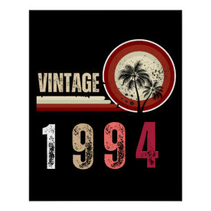 vintage 1994 funny 30th birthday 30 years old retr poster