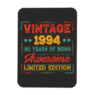 Vintage 1994 Made in 1994 30th Birthday 30 Years  Magnet