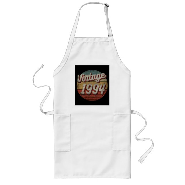 VINTAGE 1994 MEN WOMEN BIRTHDAY GIFT LONG APRON (Front)