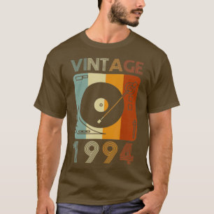 Vintage 1994 Retro Record Player Birthday Vinyl T-Shirt