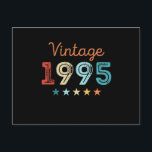 Vintage 1995 30th Birthday Retro Gift 30 year old Postcard<br><div class="desc">This Vintage 1995 retro 30th Birthday design makes a great gift for men & women turning 30 years old. Birthday gifts for him and her. For an awesome grandad,  grandpa or grandma,  mom or dad legend.</div>