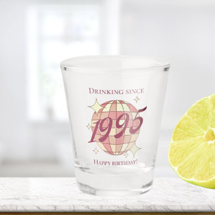 Vintage 1995 30th birthday retro purple shot glass