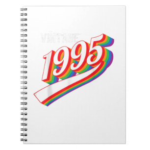 Vintage 1995 Cool Party Birthday Retro 1995 Notebook