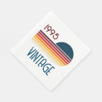 Vintage 1995 Retro Stripe Sun 30th Birthday