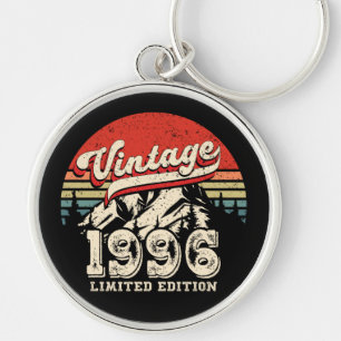 Vintage 1996 Birthday Retro 30th Outdoorsy Gift Key Ring