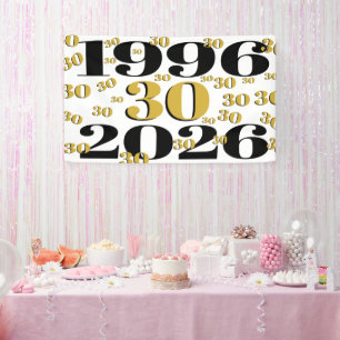 Vintage 1996 Milestone 30th Birthday Banner
